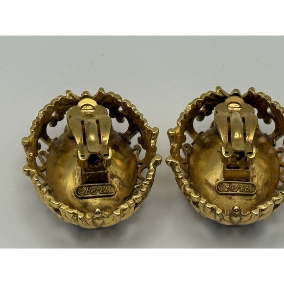 Vintage Edgar Berebi Limited Edition Clip On Earrings Bermuda Blue Mistic - Picture 11 of 13